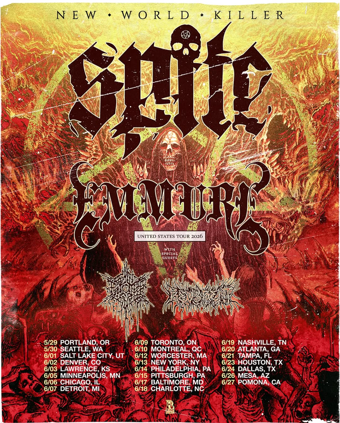 Rev3rent New World Killer Tour Poster 2026